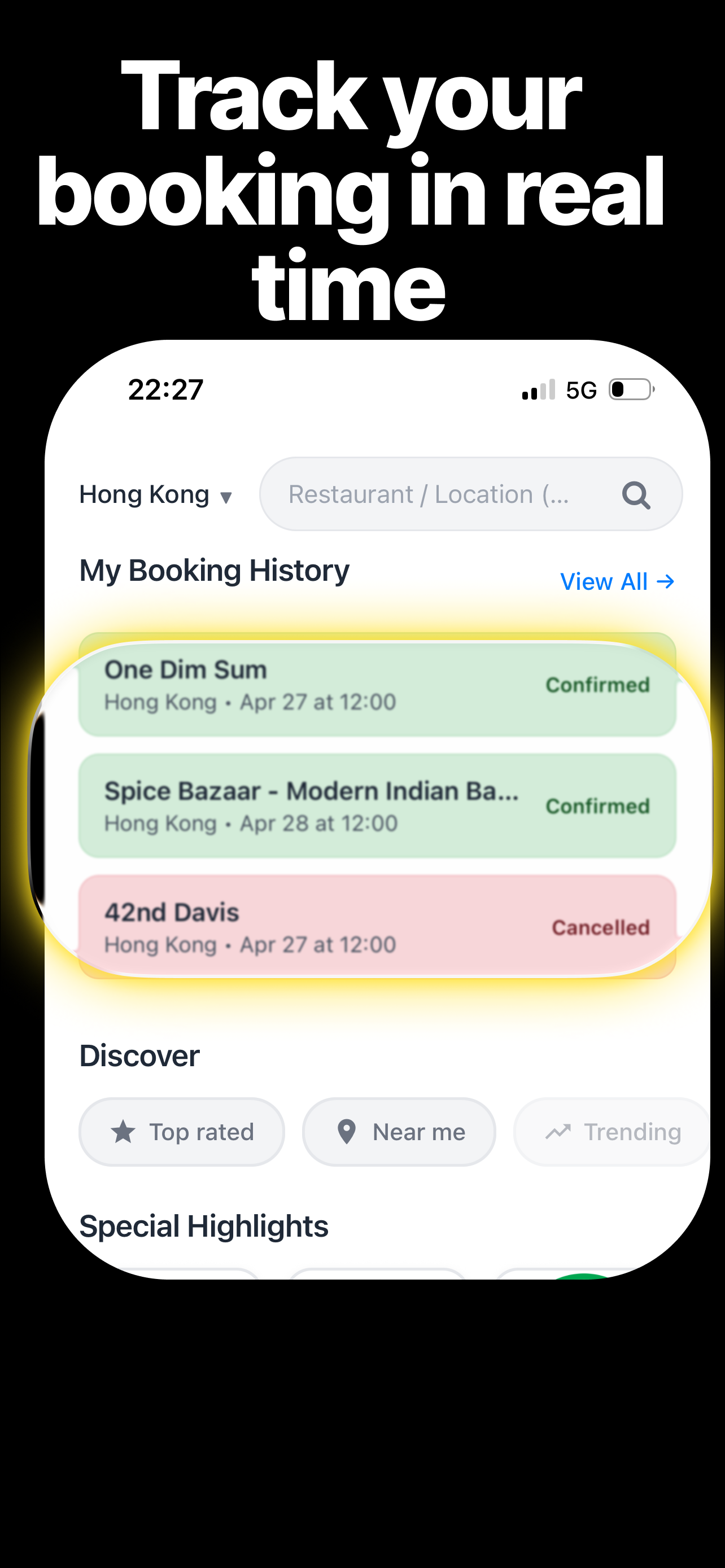 Track your booking status in real time with Vodercall